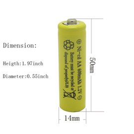 GEILIENERGY Solar Light Batteries AA Size NiCd AA 600mAh 1.2V Rechargeable Battery for Solar Lamp(Pack of 4)