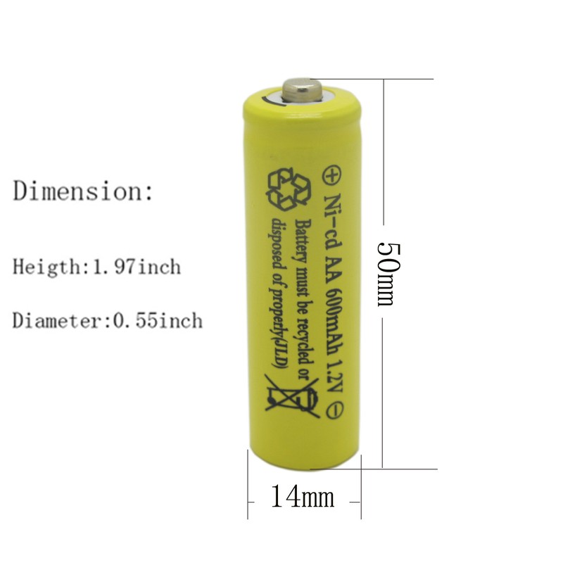 GEILIENERGY Solar Light Batteries AA Size NiCd AA 600mAh 1.2V
