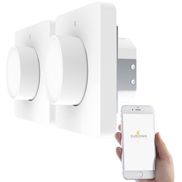 Luminea Home Control Dimmer: Set of 2 WLAN Flush-Mounted Light