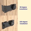 RETRIN 3-Digit Combination Lock, Black, Keyless, Zinc Alloy, Cabinet Door