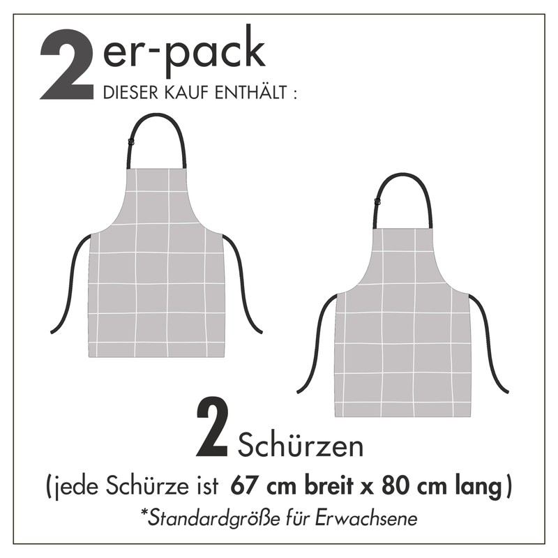 ABAKUHAUS Adjustable Cooking Apron, Pale Tan