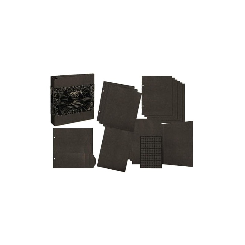Graphic 45- Binder Album with Interactive Pages – Black