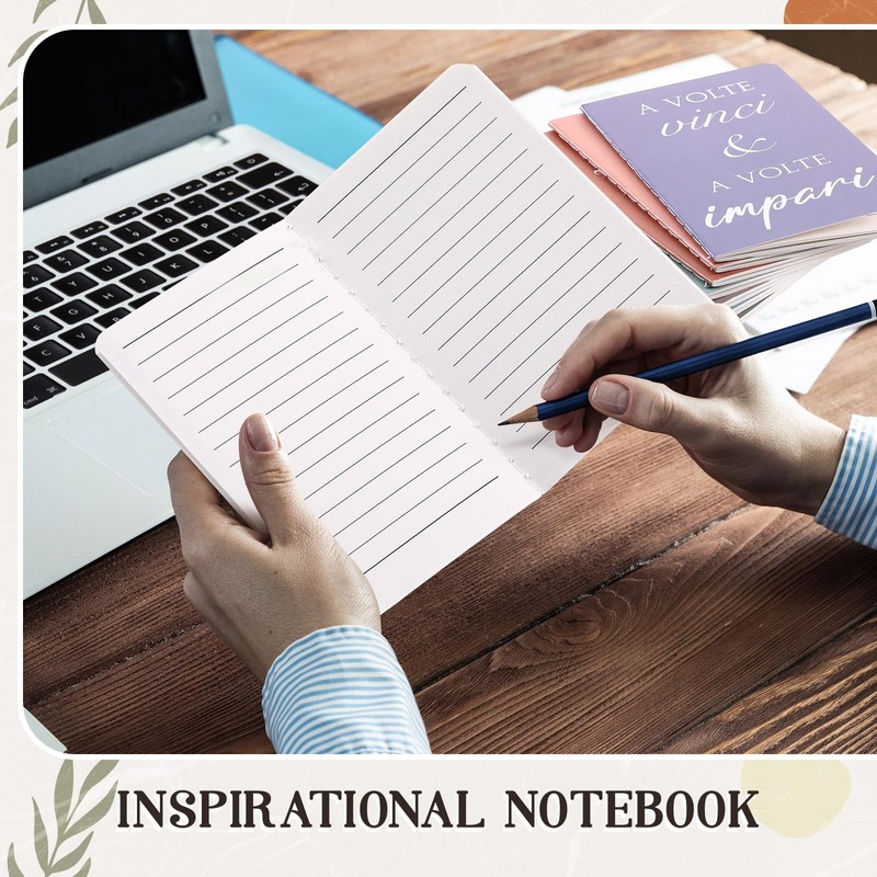 Sinmoe 24 Inspirational Notebook Coloured Mini Notepad Small Motivational Notebook