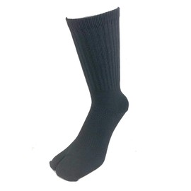 PAX Select #8822P Men's Warm Toe Socks (Tabi Type), Black, 3 Pairs, Black