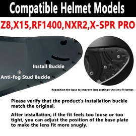 ZQIYDYP X15 RF1400 Helmet Visor,CWR-F2 UV Protection Motorcycle Helmet Face Shield Helmet Accessories Replacement for X15 RF1400 Z8 NXR2 X-SPR PRO(Ice Blue)