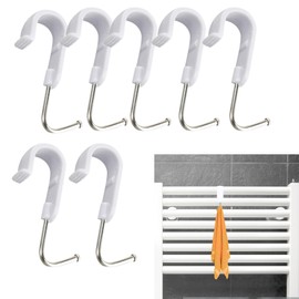 Hooks for Radiators, Pack of 7 Towel Rails, Radiators, Rotating Bathroom Towel Hooks, Hanging Hangers, Radiator Towel Rail, Radiator Clothes Hanger