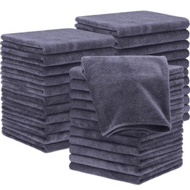 Panelee 24 36 Packs of Bleach Proof Towels Microfiber Absorbent Bleach Resistant Salon Hand Towels for Gym, Bath, Spa, Shaving, Shampoo, Home Hair Drying (Gray,14 x 29 Inch)
