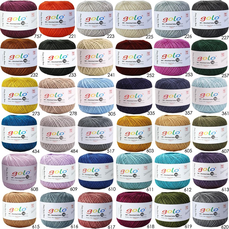 golo Crochet Thread Size10 Yarn for Hand Knitting Crochet Yarn