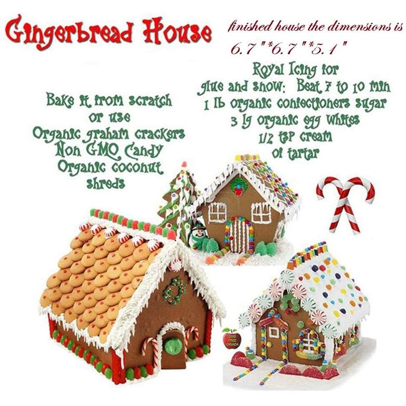 Gracelaza 10 Pieces Christmas Gingerbread House Cookie Cutters Set -