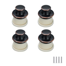 SYDARSYN Pack of 4 Drawer Handles with Push Button Catch Door Lock Furniture Lock Door Cabinet Pull Lock for Caravan, Motorhome, Boat Button, Yachts, Caravan, Single Hole