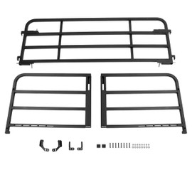 ALMULOO Universal Truck Bed Extender Fit for Most Full-Size Truck Beds with Fold-Down Tailgate Steel Powder Coated Black