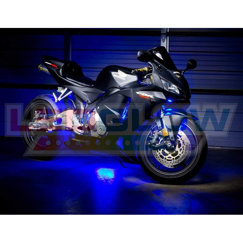 LEDGlow 6pc Advanced Blue LED Motorcycle Accent Neon Underglow Lighting