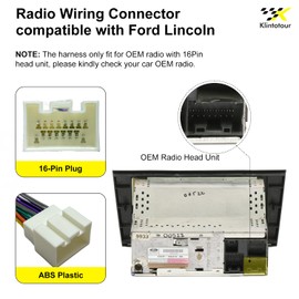 Radio Wiring Harness Compatible with Ford 1999-2006/Lincoln 1998-2005/Mercury 1998-2005, Stereo Installation Wire Harness Kit Aftermarket Stereo CD Player Receiver Wire Cable Adapter