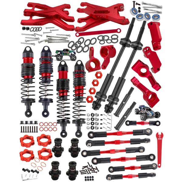 hopsupRC Upgrades Part for 1/10 Stampede/Rustler 2WD,Drive Shaft CVD&RC Shocks&Adjustable