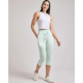 Real Essentials 3-Pack: Women's Ultra Soft Lounge Capri Joggers Sweatpants Athletic Yoga with Pockets(Available in Plus Size) - Set 7, XL