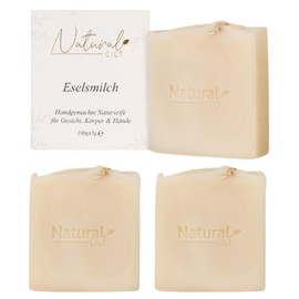 Natural Cilt Donkey Milk Soap, 100% Natural Soap, Without Harmful Ingredients, Certified, Handmade Shower Soap for All Skin Types, Shower Gel, Natural Cosmetics, Pack of 3