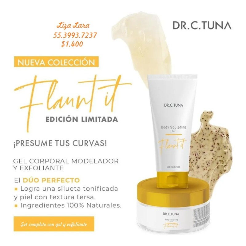 Ctuna Flaunt Exfoliante Modelador Cuerpo Farmasi Tomillo Chabacano