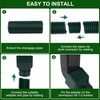 2 Pack Rain Gutter Downspout Extensions, Upgraded Flexible Drain Downspout