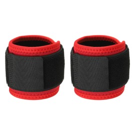 PATIKIL Wrist Wraps Strap, 2 Pack Wrist Compression Brace Wrist Support Protection Unisex Adjustable 15.7"x2.7" for Fitness, Weightlifting, Strength Training, Red