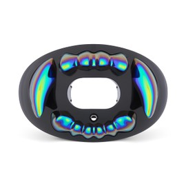 Battle Sports 3D Apex Predator Oxygen Football Mouthguard - with a Convertible Strap, Superior Airflow & Better Performance, Works with Braces (Blue/Green)