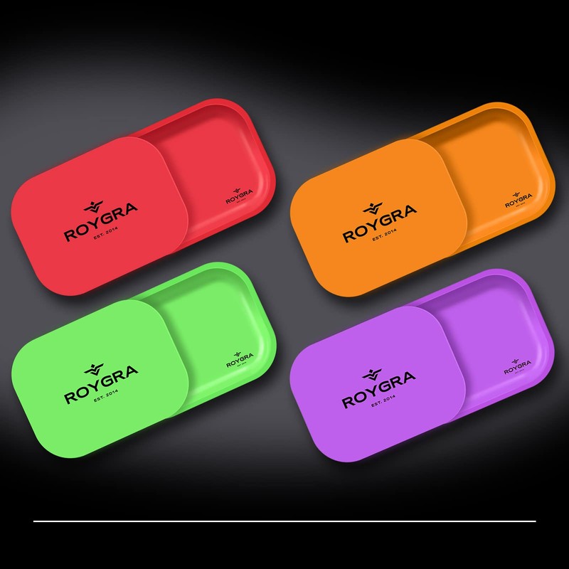 roygra Rolling Tray, Metal Matte Decorative Tray with PVC Soft