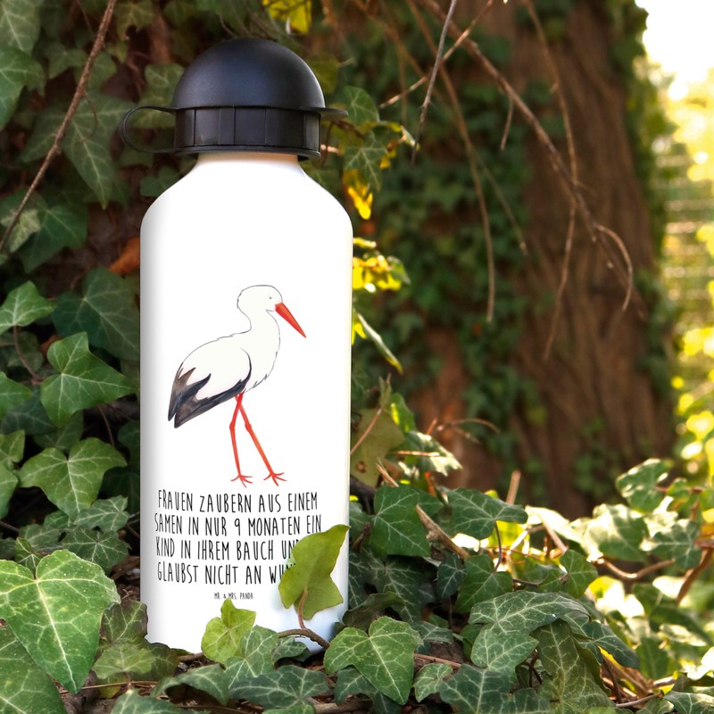 Mr. & Mrs. Panda Children's Drinking Bottle Stork - Gift,