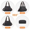 KONO Canvas Handbag Women Shoulder Bag, black, Retro