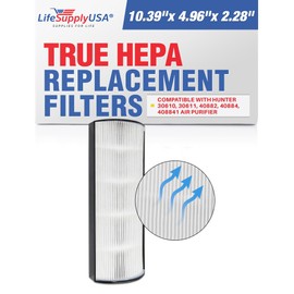 30610 True HEPA Filter Replacement Compatible with Hunter 30611, 40882, 40884, 408841 Air Purifiers by LifeSupplyUSA