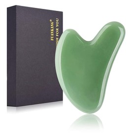 Gua Sha Facial Tools Black Guasha Stone for Skincare Face Body Relieve Muscle Tensions Reduce Puffiness (Black - Color: Green