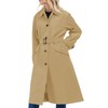 Tankaneo Womens Trench Coats Single Breasted Long Windproof Overcoat with
