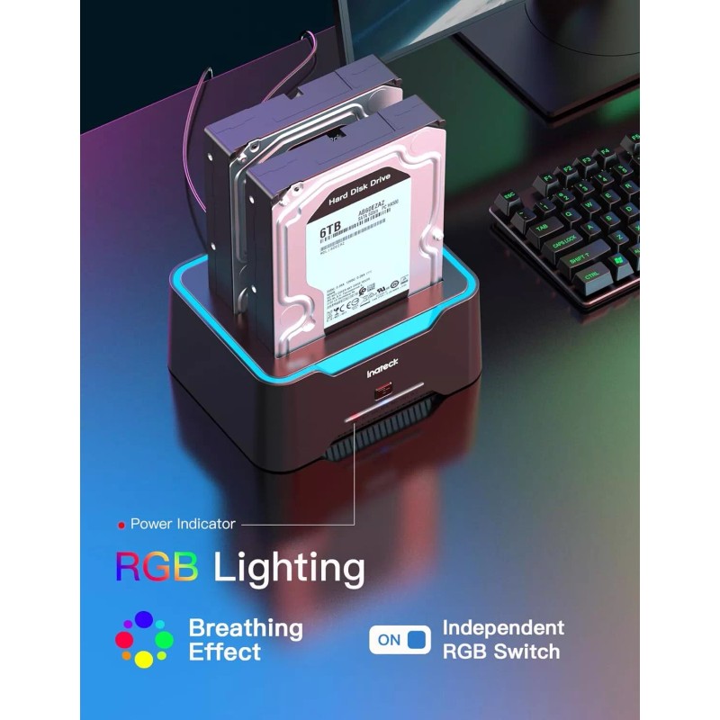 Inateck RGB SATA USB 3.0 Hard Drive Docking Station Offline