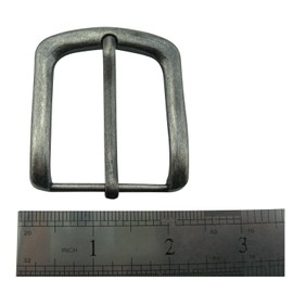 MYIW 1-9/16" (39 mm) Nickel Free and Lead Free Single Prong Square Belt Buckle (antique silver)