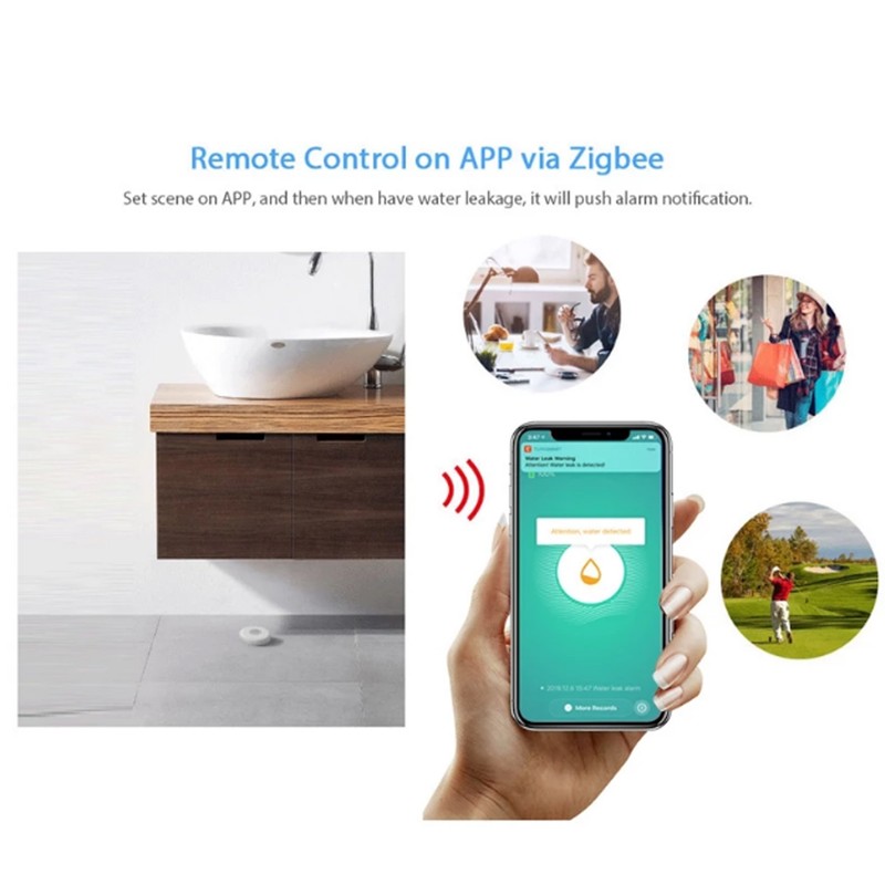 Smart Water Leakage Detector WIFI Wireless Water Leakage Sensor Overflow