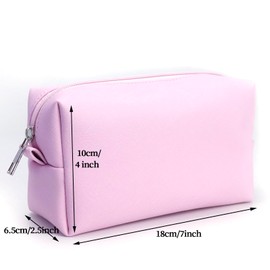 AGBIADD Travel Makeup Bags Set, 3-Piece Large Toiletry Organizer, Multi-Size Cosmetic Bags with Zipper (Pink)