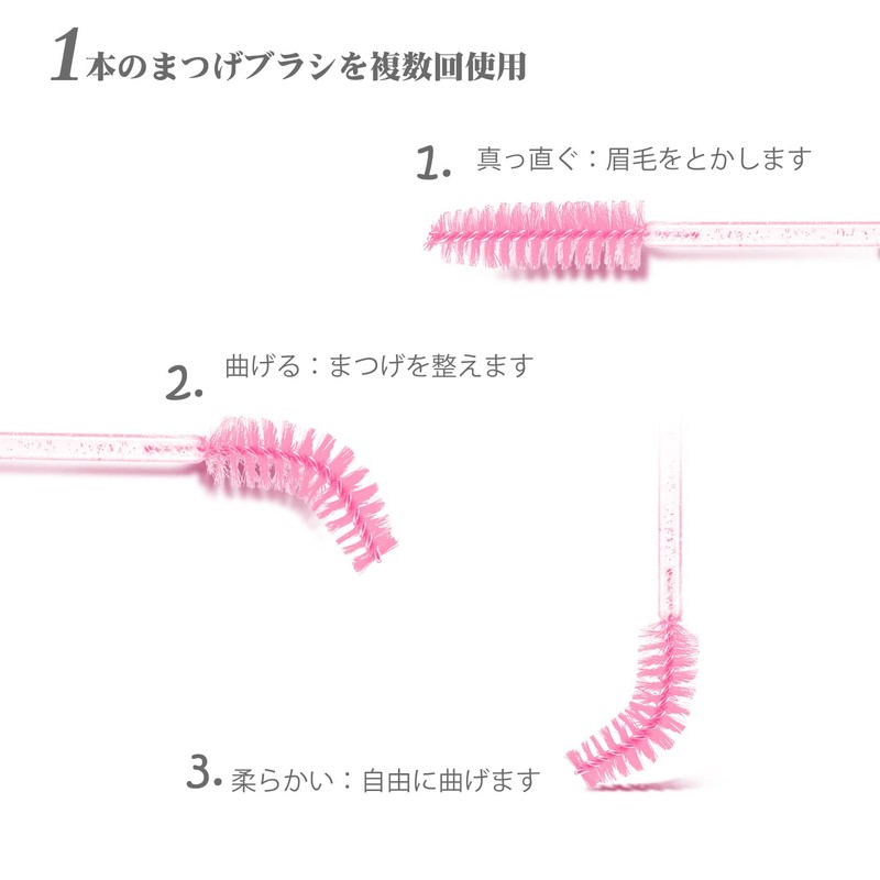 Disposable Eyelash Brushes 100pcs Annhua Eyebrow Brushes Disposable Makeup Brushes