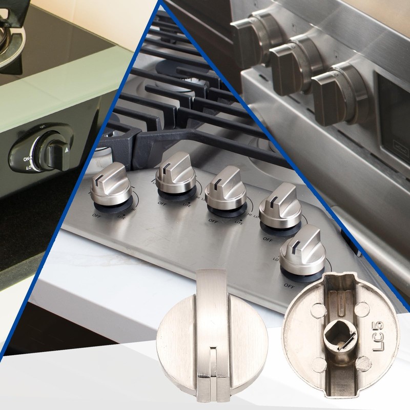 sourcing map 5Pcs Gas Stove Knob, 8mm Universal Cooker Replacement