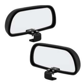 Universal Blind Spot Mirrors for Car Side Rear View, 2 Pack Wide Angle Adjustable Auxiliary Mirrors, HD Convex Glass Mirror for Safer Lane Changes, Parking, Fits Most Vehicles, Black