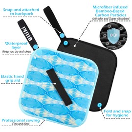 ULLIKI Pee Cloth for Women, Reusable Pee Rag Hiking Camping, Reusable Absorbent Toilet Paper Washable, Outdoor Pee Pad Travel Camping Backpacking Essentials for Women