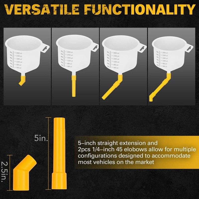 ECHO No-Spill Radiator Funnel Set – 15 PCS Coolant Burping