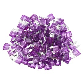 Partuto 100 Pcs Mini 3AMP APM/ATM Universal Car Fuse Blade Style Fuses Short Circuit Protection - Automotive Car Boat Truck SUV RV - Plastic Metal Purple