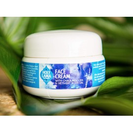 Holy Lama Naturals Ayurvedic Fortifying Face Cream with Jojoba Oil & Cocoa Butter Essential Luxurious Nourishing Beauty Product Vegan 100ml pot