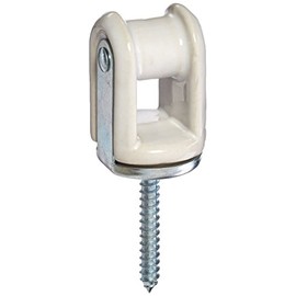 Morris 21896 Heavy Duty Reinforced Wire Holder, Porcelain, 3/8" x 2-1/4"