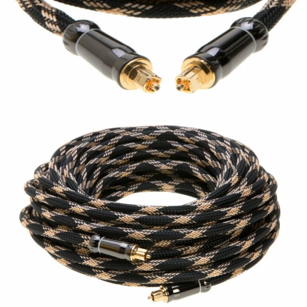 Unbranded 2 x 25FT Premium Toslink Optical Audio Cable Digital