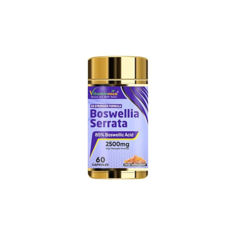 Vitaminnica Boswellia Serrata Capsules (2500mg 5:1 Extract)- 60 Vegan Capsules,