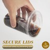 Ginkgo 100-Pack 20oz Clear Plastic Iced Coffee Cups with Lids