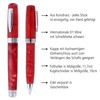 Online Bohemian Art Resin Fountain Pen, Red Nib, Size M
