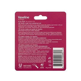 Vaseline Lip Therapy Stick Rosy Lips 4.8 g  Lip Care Rosy Mini Tarro 7g, Rosa                                                                         