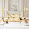 3 Arms Crystal Bowl Tealight Candelabra Votive Candle Stand, Wedding