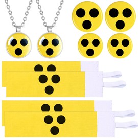 Set of 10 Blind Sign Sets, 2 Necklaces for the Blind + 4 Blind Badges + 4 Blind Badge Bracelets, Blind Badges Everyday Aids for Visually Impaired Blind Aids Gifts for Blind People
