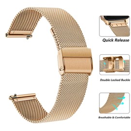 SUGARJAR 18 mm Metal Strap Compatible with Withings ScanWatch 38 mm/ScanWatch 2 38 mm/ScanWatch Light/Steel HR 36 mm/Withings Move/Move ECG/Steel